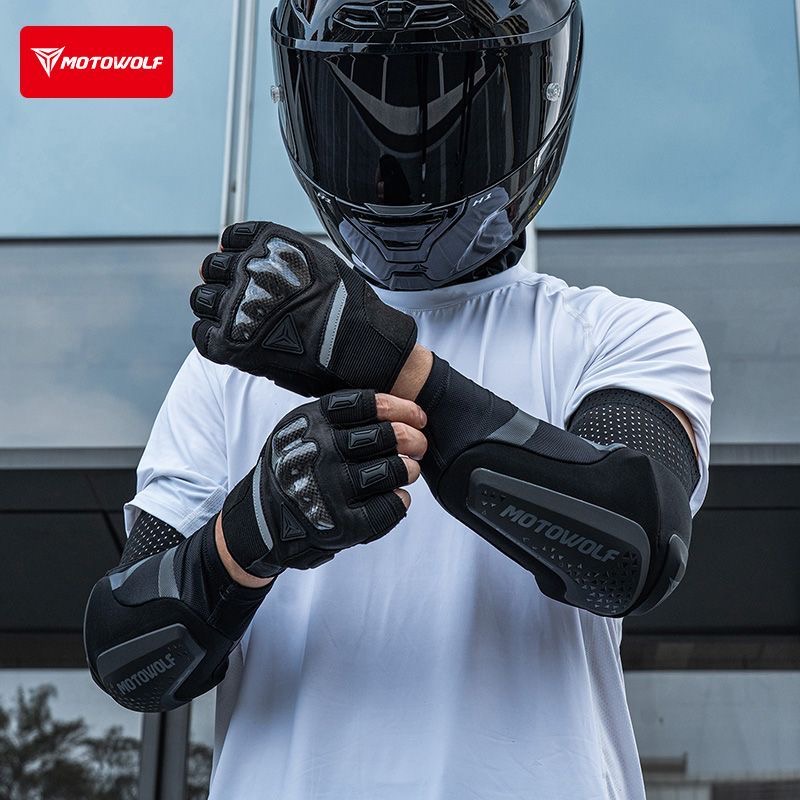 Mountain Biking Elbow Pads - Protezioni per Gomiti da Moto Traspiranti,