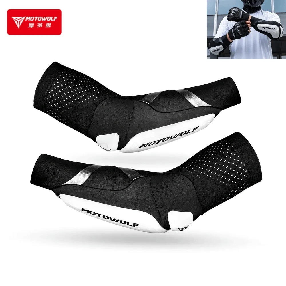 Mountain Biking Elbow Pads - Gomitiere per Moto Elastiche e Traspiranti,