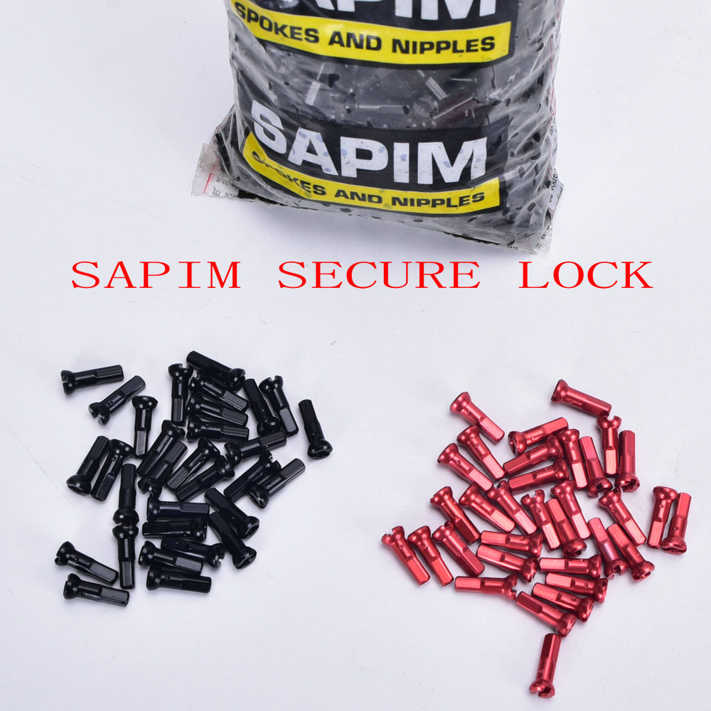 Spoke Nipple Brass - SAPIM SECURE LOCK NIPPLES ESTERNO NERO